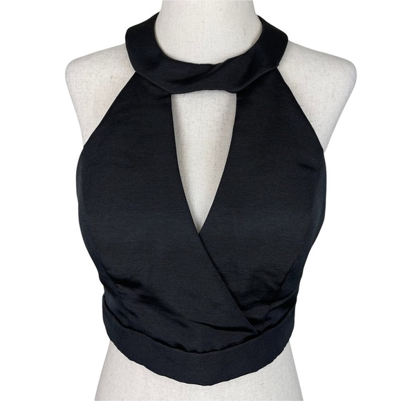 Jodi Kristopher Black Crop Top - Picture 1 of 7